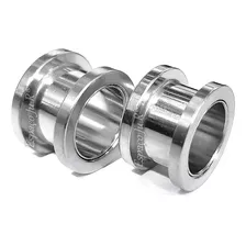 Alargador Par Prateado Aço Inox 3mm 4mm 5mm 6mm 8 Mm 14mm 16