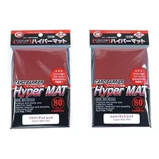Protector Carta Kmc Hyper Mat Sleeve Red (80-pack) × 2 Pack