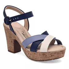 Zapatillas Mujer Modare Mda 716511326 Azul Beige 124-681