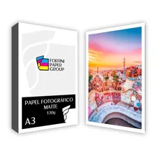 Papel Fotografico 130g A3 Matte 100 Folhas Premium Cor Branco