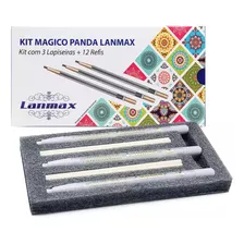 Giz Lapiseira Panda Mágico Marcar Conjunto 3 Unid + 15 Refis