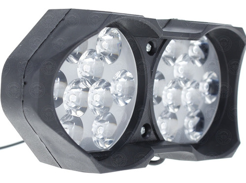 Faro 18 Led Gemelos Doble 4x4 Fija Y Estrobo Moto Pvc 12v F1 Foto 5