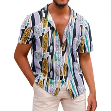 Camisas Para Hombre, Playa, Verano, Camisa Hawaiana, Casual,