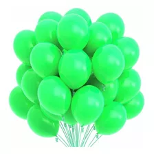 Bexiga Balão Liso 9 Polegadas 50 Unidades Cor Verde Limão