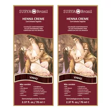 Kit 2 Unidades Henna Creme Natural Surya - Escolha A Cor