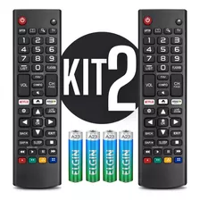 Kit 2 Controle Remoto Compatível LG Tv Smart Universal