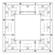 Régua Criativa Quadrada Em Acrílico Para Patchwork 15x15cm