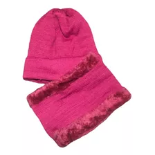 Gorro De Lana + Cuello Con Chiporro Hombre Invierno Regalo