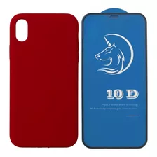 Silicone Case Para iPhone XR Más Vidrio Premium