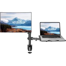 Soporte Para Monitor Y Laptop Articulado Para Escritorio Negro