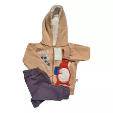 Conjunto Campera Frisa Bordada Y Pantalón Scout 24307yb