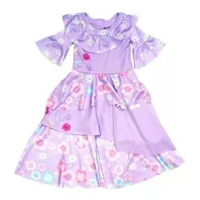 Fantasia Vestido Isabela Menina Flores Infantil