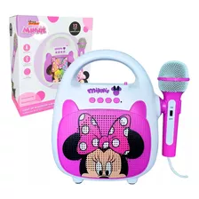 Parlante Karaoke Bluetooth Portatil Disney Minnie Mouse Rosa