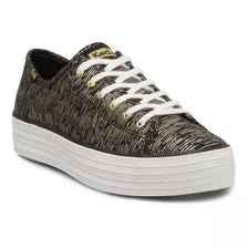 Tenis Para Mujer Keds Negro Oro Wf66994