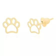 Brinco Pata Patinha De Cachorro Em Ouro 18k