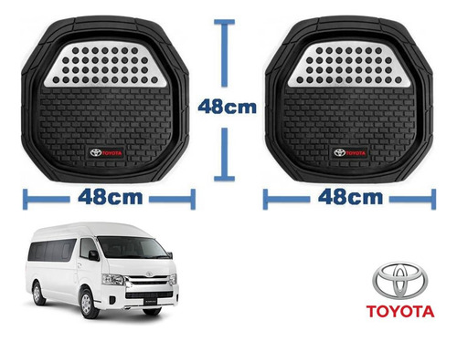 Tapetes 3d Logo Toyota + Cubre Volante Hiace 2014 A 2021 Foto 5