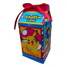30 Caixa Milk Pokemon+ 20 Toppers De Docinhos De Brinde