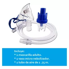 Kit Nebulizador Adulto Mascarilla Vaso Tubería Medimetrics