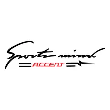 Sticker Sport Mind Para Hyundai Accent