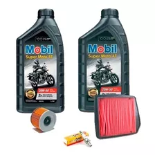 Kit Revisao Honda Nx 400 Falcon Oleo Mobil Filtros Vela