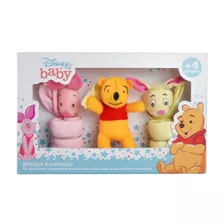 Conjunto De Pelúcias Minhas Naninhas Baby Pooh 3 Figuras Estrela