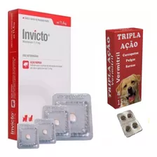 Invicto Antipulgas 4 Compr. Cães De 1 A 11,4kg + Brinde