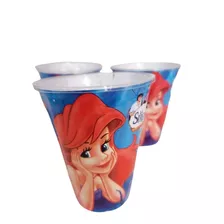 Vaso La Sirenita Ariel Disney Desechable Fiesta 10 Pieza 