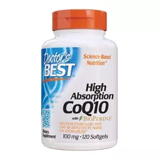 Coq10 Doctor Best Alta Absorción 120cap Con Bioperine 100mg