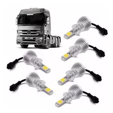 Kit Super Led Actros 2546 2011 2012 2013 Farol E Milha 6000k