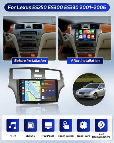 Roinvou Android Car Stereo 2001-06 Lexus Es250 Es300 Es330 Foto 7