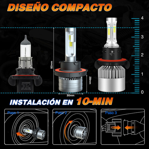 Kit De Focos Led 9145 9008 Para Mitsubishi Eclipse 2008-2012 Foto 7