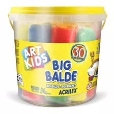 Massa Para Modelar Big Balde Art Kids 30un Acrilex 1.5 Kg 