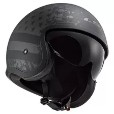 Casco Ls2 Abierto 599 Negro Gris Spitfire Black Flag Titan