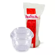 Pote Mix Redondo Taça Para Mousse 180ml Com Tampa 100un