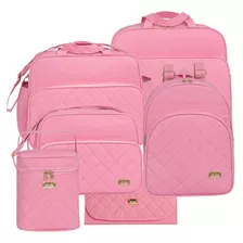 Bolsas Bebe Menino Menina Maternidade Luxo Matelasse 5pçs