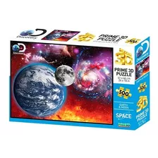 Puzzle Prime 3d Tierra Y Luna 500 Pcs - Discovery- Vaj