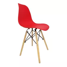 Cadeira Eames Wood Design Eiffel Sala Quarto Manicure Preto Cor Da Estrutura Da Cadeira Vermelho Escuro