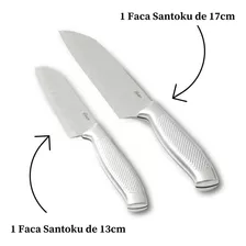 Conjunto De Facas Santoku 2 Peças Aço Inox Edgefield Oster Cor Aço Inoxidável