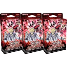 Kit 3 Yugioh Deck Estrutural Rei Carmesim Português Konami