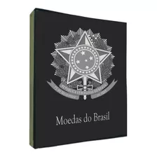 Álbum Fichário Moedas Do Brasil 4 Argolas 40mm Capa Dura