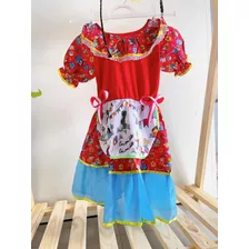 Vestido Menina São João Festa Junina Caipira Sem Presilha