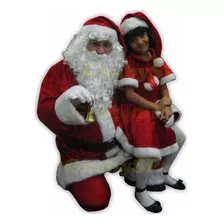 Fantasia De Papai Noel Veludo Completo Super Luxo 