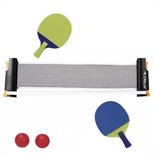 Kit Rede De Ping Pong Tênis De Mesa + 2 Raquetes 2 Bolinhas