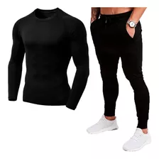 Conjunto Térmico Remera Térmica Manga Larga Y Jogging Calza