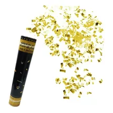 Kit 6 Lança Confete Chuva Dourada Papel Metalizado 30cm