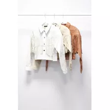 Campera Odei Con Flecos De Cuerina Importada