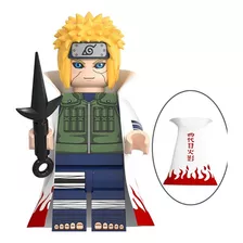 Boneco Minato Namikaze - Minifigura Blocos Montar Naruto Leg