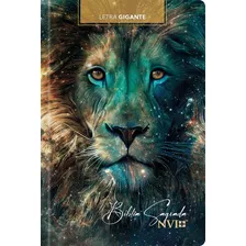 Bíblia Sagrada Nvi - Letra Gigante - Leão Estrelas. Editora Ministérios Pão Diário, Capa Dura Em Português, 2022