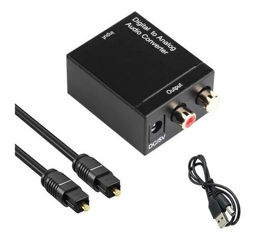 Adaptador Audio Digital Anáudio Coaxial Cable Óptico Rca