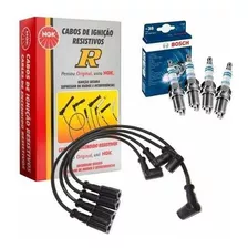 Kit Cabos E Velas Fiat Mobi Uno Palio 1.0 8v Evo Fire Vivace